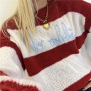 maglione con scritta ricamata no vabbe